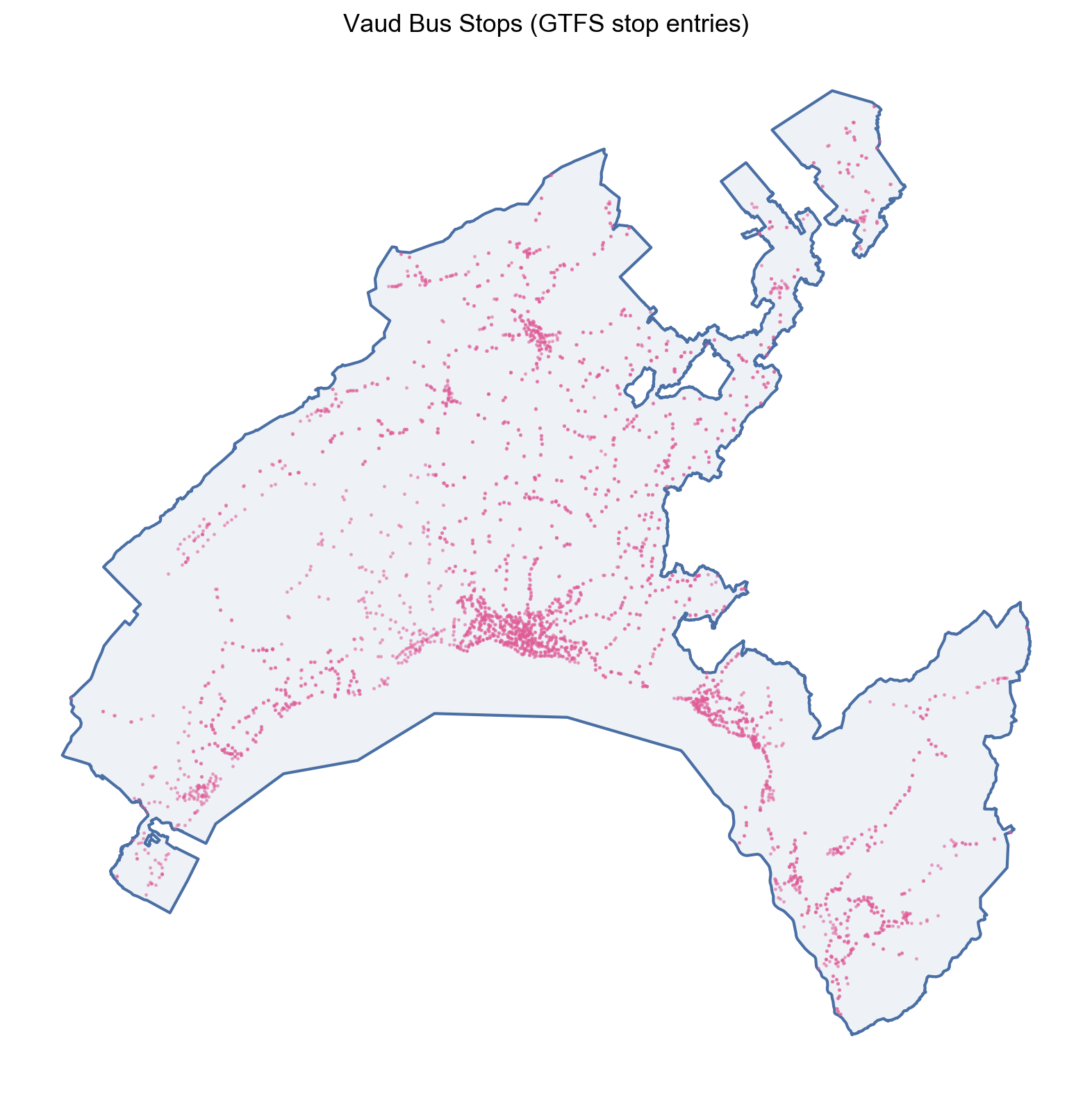 Vaud public transport stops (bus scope)